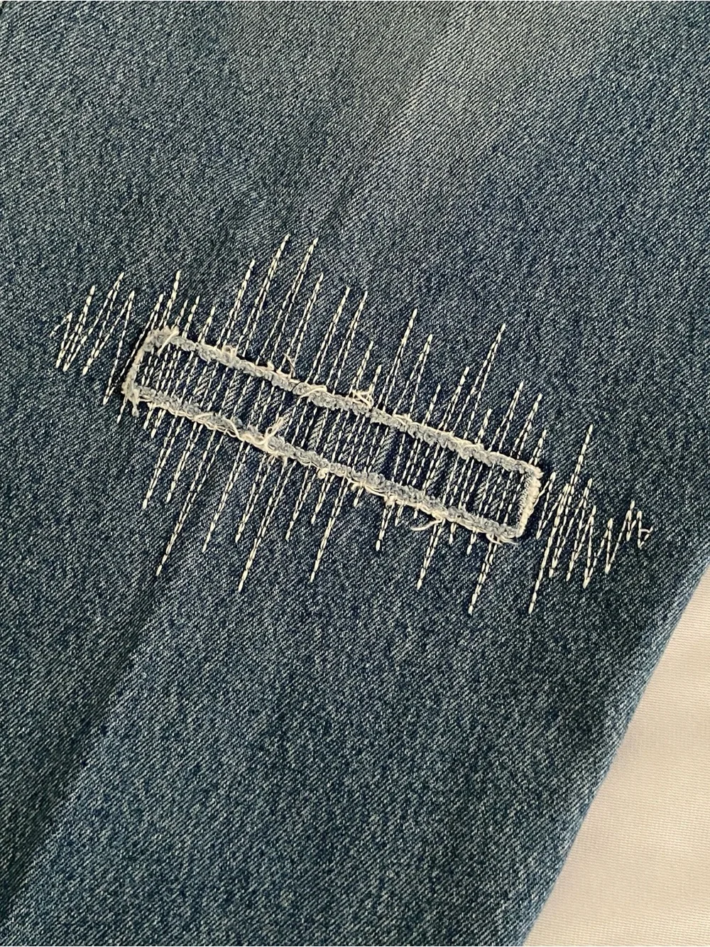 Brooklyn Xpress Carpenter Jeans 38x31 Patchwork Sashiko Distressed Y2K 90s READ